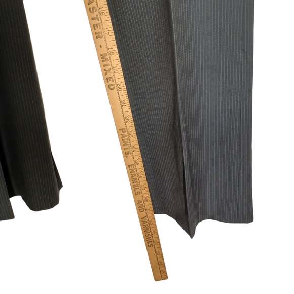 NINE WEST SUIT Black White Thin Pinstripe Print Button Blazer Trouser Set 4P - Picture 15 of 15